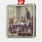 Schrijven van de onafhankelijkheidsverklaring (VS) Metalen Ornament (Links)