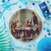 Schrijven van de onafhankelijkheidsverklaring (VS) Papieren Bordje (Feest)