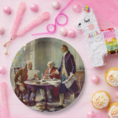 Schrijven van de onafhankelijkheidsverklaring (VS) Papieren Bordje (Feest)