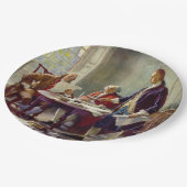 Schrijven van de onafhankelijkheidsverklaring (VS) Papieren Bordje (Gekanteld)