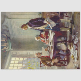 Schrijven van de onafhankelijkheidsverklaring (VS) Tissuepapier