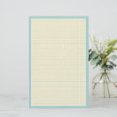 Schrijven van papier Stationery met rasterpatroon (Staand voorkant)
