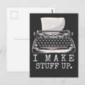 Schrijven van schrijfmachine-auteur Witty Storytel Briefkaart (Voorkant / Achterkant)