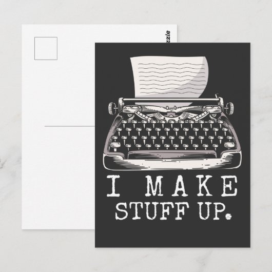 Schrijven van schrijfmachine-auteur Witty Storytel Briefkaart (Voorkant / Achterkant)