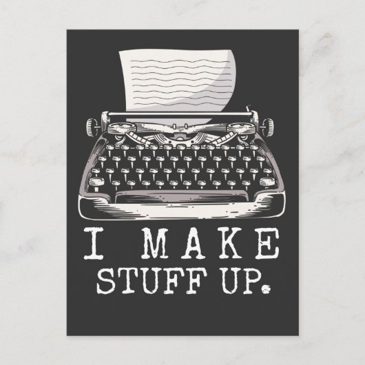 Schrijven van schrijfmachine-auteur Witty Storytel Briefkaart (Voorkant)