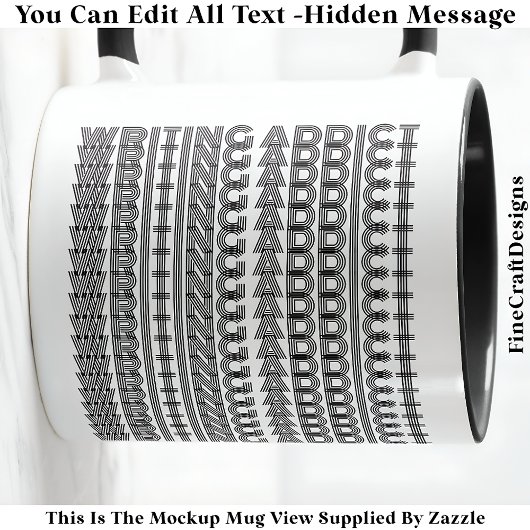 Schrijven Verslaafde Bericht Grappige nieuwigheid  Mok