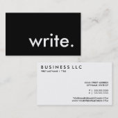 schrijven. visitekaartje (Voorkant / Achterkant)