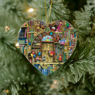 Schrijvenlezer Boeken Boeken Boeken Boeken Boekwor Keramisch Ornament