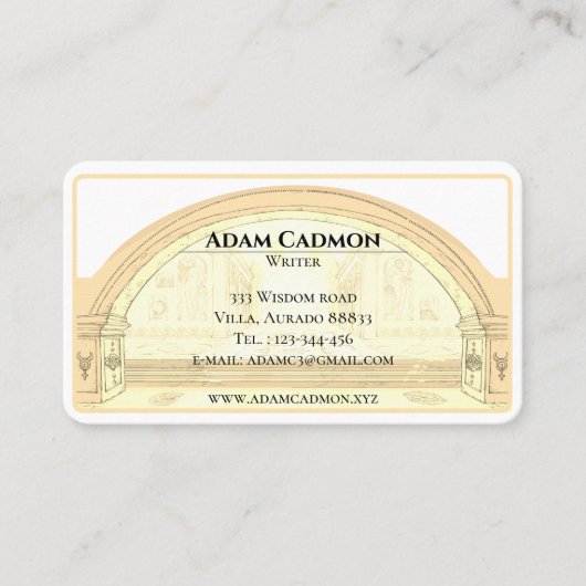 Schrijver / auteur antiek klassiek visitekaartje (Voorkant)