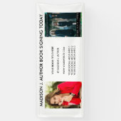 Schrijver Auteur Boek Foto wit of Kies Kleur Spandoek (Verticaal)