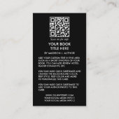 Schrijver Auteur Boek Hoesje Bevordering QR Visitekaartje (Achterkant)