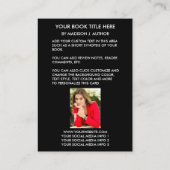 Schrijver Auteur Boek Hoesje Groot | Achterzijde f Visitekaartje (Achterkant)