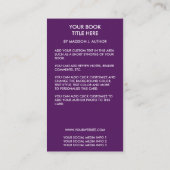 Schrijver Auteur Boek Hoesje Paarse of Kies Kleur Visitekaartje (Achterkant)