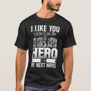 Schrijver Auteur Boek je wordt de Hero in mijn vol T-shirt