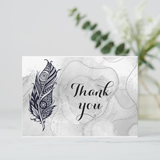 Schrijver Auteur Boho Tribale Doer Dank u Bedankkaart (Staand voorkant)