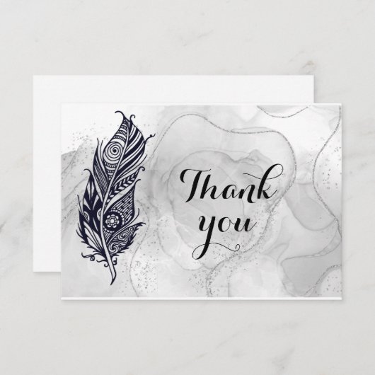 Schrijver Auteur Boho Tribale Doer Dank u Bedankkaart (Voorkant / Achterkant)