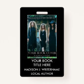 Schrijver Auteur Book Hoesje - zwart of plukkleur Badge (Voorkant)