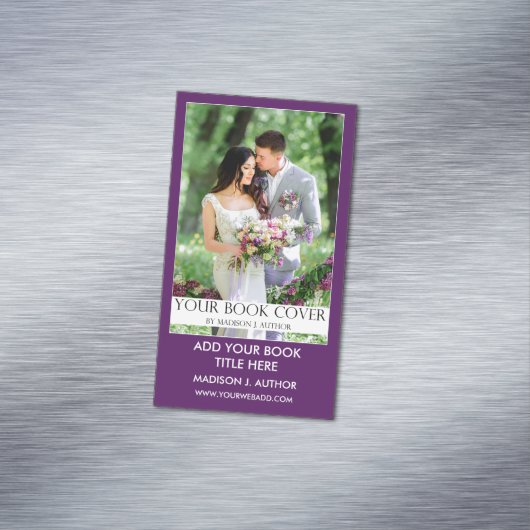 Schrijver Auteur Book Promotion Paars Magnetisch Visitekaartje (Voorbeeld)