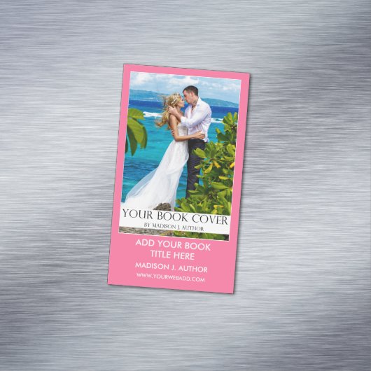 Schrijver Auteur Book Promotion Roze Magnetisch Visitekaartje (Voorbeeld)