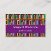 Schrijver/auteur Book Promotion Shelf Patroon Visitekaartje (Voorkant)