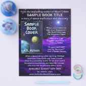 Schrijver auteur Book Promotion Space Science-Fict Flyer (Enkel)