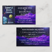 Schrijver auteur Book Promotion Space Science-Fict Visitekaartje (Voorkant / Achterkant)
