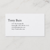 Schrijver Auteur Eenvoudig woord Visitekaartje (Achterkant)