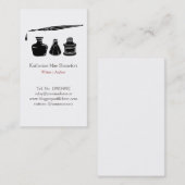 Schrijver Auteur Elegant Professional Minimalist Visitekaartje (Voorkant / Achterkant)