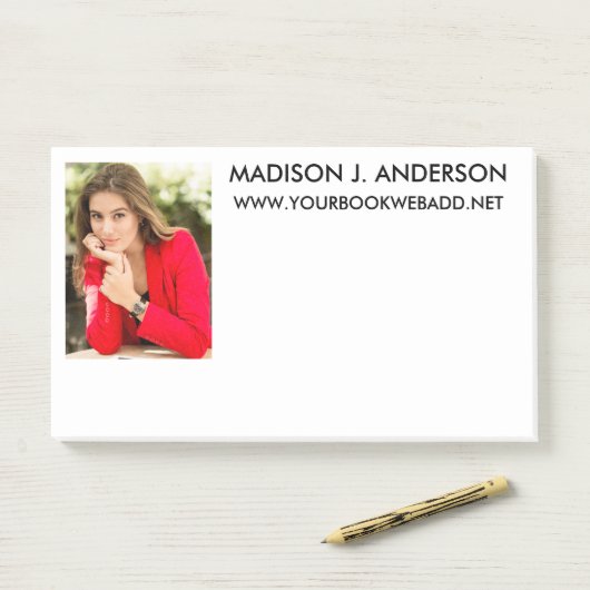 Schrijver Auteur Foto Post-it® Notes (Op bureau)