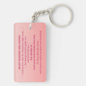 Schrijver Auteur Hoesje promotieboek roze wit Sleutelhanger (achterkant)