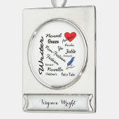 Schrijver, auteur, & journalist Gepersonaliseerde  Verzilverd Banner Ornament (Links)