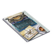 Schrijver Auteur Journalist Waterverf Monogram Notitieboek (Rechterzijde)