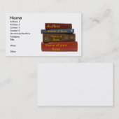 Schrijver Auteur Novelist Book Visitekaartje (Voorkant / Achterkant)