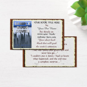 Schrijver / auteur Promotie Boek Hoesje: oud papie Visitekaartje