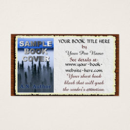 Schrijver / auteur Promotie Boek Hoesje: oud papie Visitekaartje