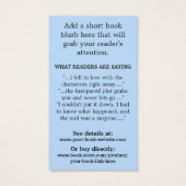 Schrijver Auteur Promotie Groot boek Hoesje Busine Visitekaartjes (Achterkant)