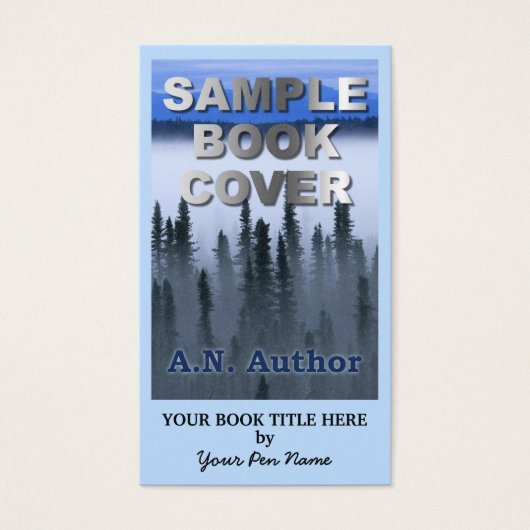 Schrijver Auteur Promotie Groot boek Hoesje Busine Visitekaartjes (Voorkant)