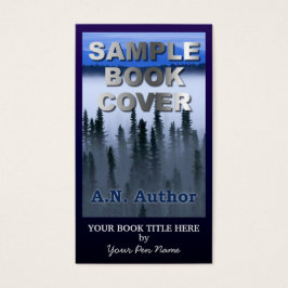 Schrijver Auteur Promotie Groot boek Hoesje Donker Visitekaartjes