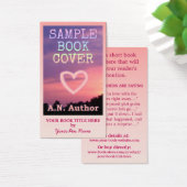 Schrijver Auteur Promotie Groot Boek Hoesje Roze O Visitekaartje (Bureau)