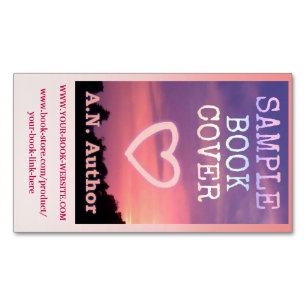 Schrijver Auteur Promotieboek Hoesje Website Roze Magnetisch Visitekaartje