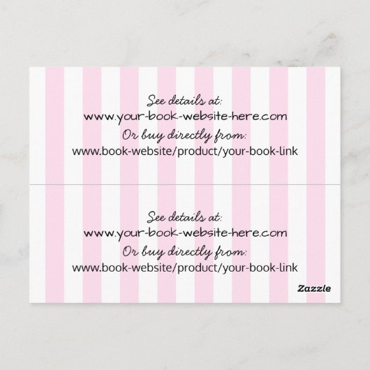 Schrijver Auteur Romance Promotie Bladwijzer Strep Briefkaart (Achterkant)