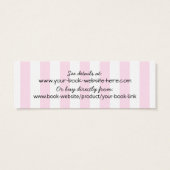 Schrijver Auteur Romance Promotie Bladwijzer Strep Mini Visitekaartjes (Achterkant)