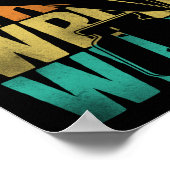 Schrijver Auteur schrijft Retro  Poster (Hoek)