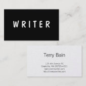 Schrijver | Auteur | Tekst Visitekaartje (Voorkant / Achterkant)