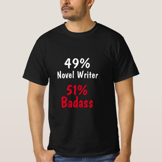 Schrijver Badass T-shirt (Voorkant)