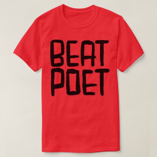 Schrijver Beat Poet T-shirt (Design voorkant)