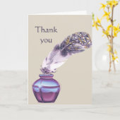 Schrijver bedankt Schrijver Auteur doezelpen Kaart (Gele Bloem)