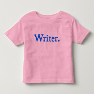 Schrijver (blauwe letters) kinder shirts