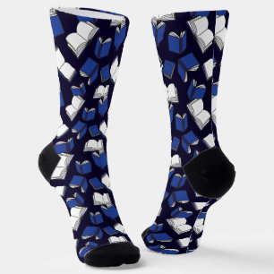 Schrijver: Book Lover en Librarian Blue Sokken