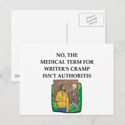 schrijver briefkaart (Voorkant / Achterkant)